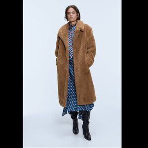 Zara Faux Fur Coat - Medium